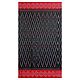 Ikkat Design on Black Cotton Saree with Red Border and Pallu