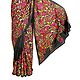 Black Art Silk Saree with Gorgeous Kantha Stitch Embroidery All Over 