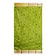 Olive Green Katan Saree with Peach and Black Weaved Design