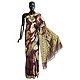 Gorgeous Golden Paisley Design All-Over on Maroon Banarasi Kora Silk Saree with Border and Pallu