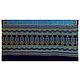 Print on Cyan Blue Crepe Silk Saree with Border and Pallu