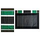 Ikkat Design on Green, White and Black Cotton Saree with Border and Pallu
