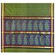 Bagh Print on Green Chanderi Saree with Striped Border and Pallu