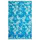 Cyan Blue Chiffon Sari with White Floral Print