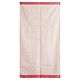 White Kerala Cotton Saree with Pink Check and Border