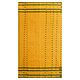 Weaved Design on Yellow Cotton Tangail Saree with Blue Border