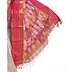 Red Weaved Design on White Cotton Tangail Saree with Red and Golden Zari Border and Pallu