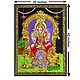 Karmaniamman - South Indian Goddess of Rain - Print with Sequin Work on Cotton Cloth - Unframed