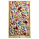 Multicolor Kantha Embroidery on Beige Tussar Stole