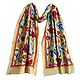 Multicolor Kantha Embroidery on Beige Tussar Stole
