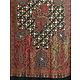 Black, Red and Beige Designer Kani Shawl with Ari Stitch Embroidery