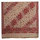 Woven Paisley Design with Embroidery Beige Woolen Shawl