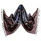 Weaved Paisley Design on Black with Pink Reversible Light Woolen Stole