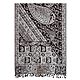 Weaved Paisley Design White with Brown Reversible Light Woolen Stole