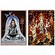 Shiva and Bhagawati - Set of 2 Glitter Posters