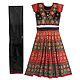 Black and Red Cotton Lehenga Choli with Embroidery