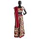 Multicolor Embroidery on Off-White Cotton Lehenga Choli with Red Dupatta and Elaborate Sequin Work