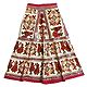 Multicolor Embroidery on Off-White Cotton Lehenga Choli with Red Dupatta and Elaborate Sequin Work