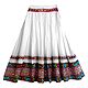 Multicolor Embroidery on White Cotton Lehenga Choli with Magenta Dupatta and Elaborate Sequin Work
