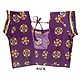 Purple Printed Cotton Lehenga, Choli and Dupatta with Embroidery and Faux Mirror Work