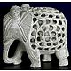 Intricately Carved Elephant within Elephant in Stone