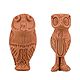 Set of 2 Terracotta Owls