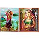 Tribal Girl Carrying Water and Princess - Set of 2 Posters
