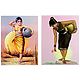 Tribal Girls Carrying Water - Set of 2 Posters