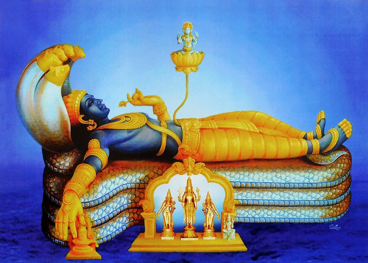 Sleeping vishnu temple hi-res stock photography and images - Alamy